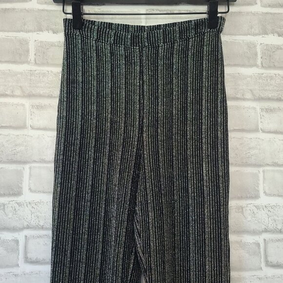 Reformation Pants Largo Side Slit High Rise Metallic S Disco Retro Whimsigoth - Picture 3 of 8